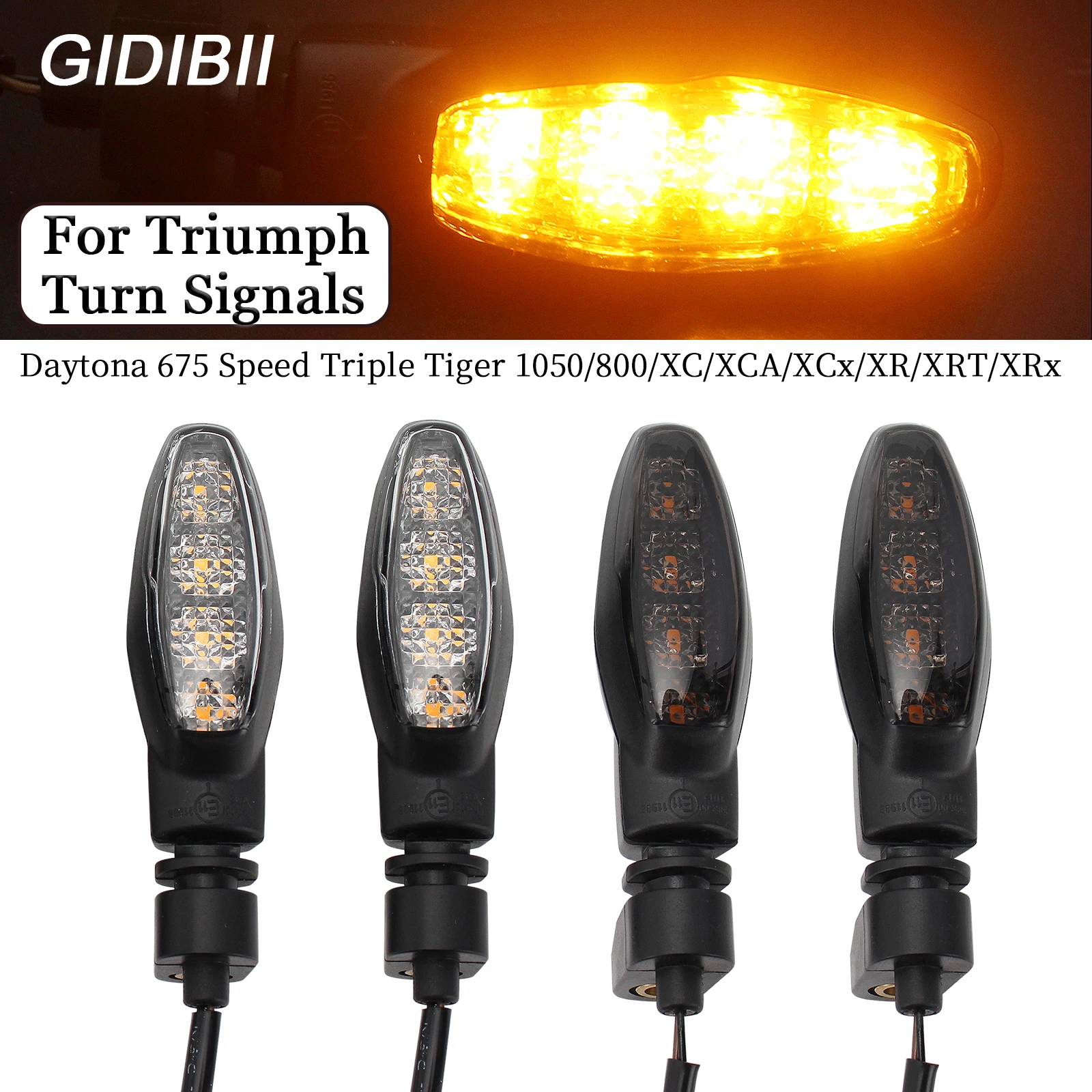 

LED Turn Signals Light For Triumph Speed Triple R/S Tiger 800/1050/XC/XR Daytona 675/R/VIN Motorcycle Flashing Lights
