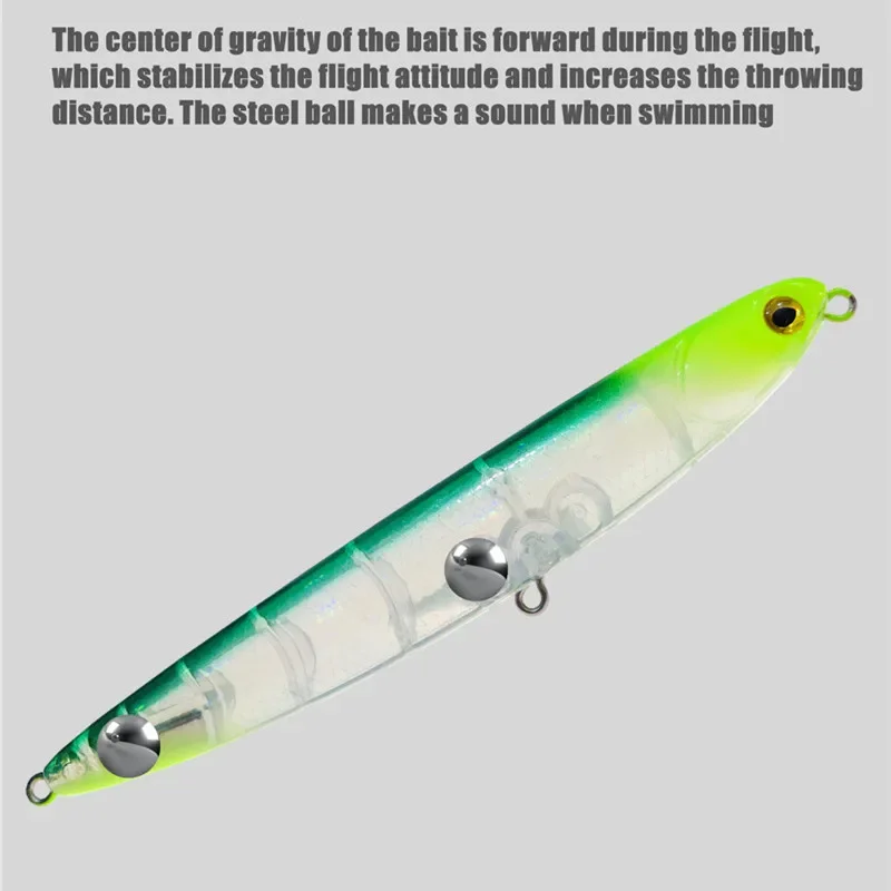 GREENSPIDER New Pencil Fishing Lures Artificial Stickbait Surface Walkers Floating Fishing Baits 115mm/13.5g Bass Pesca