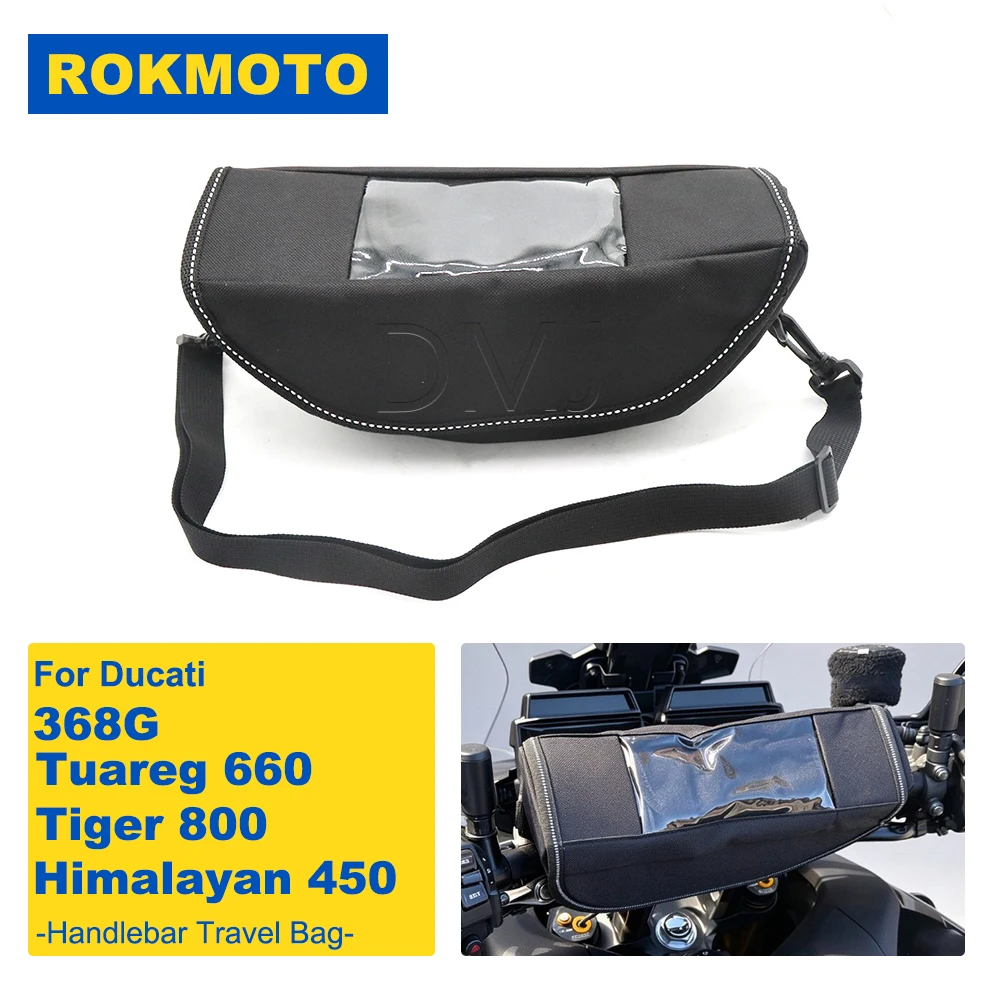 Motorcycle Handlebar Travel Bag Storage Bag Tool Bag For ZONTES 368G For Aprilia Tuareg 660 Tiger 800 1200 Tiger Himalayan 450