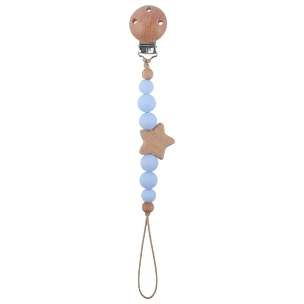 

Adjustable Toddler Soother Holder Wood Children Baby Pacifier Chain Dummy Clips Pacifier Holder Clips Baby Teether Toys Straps