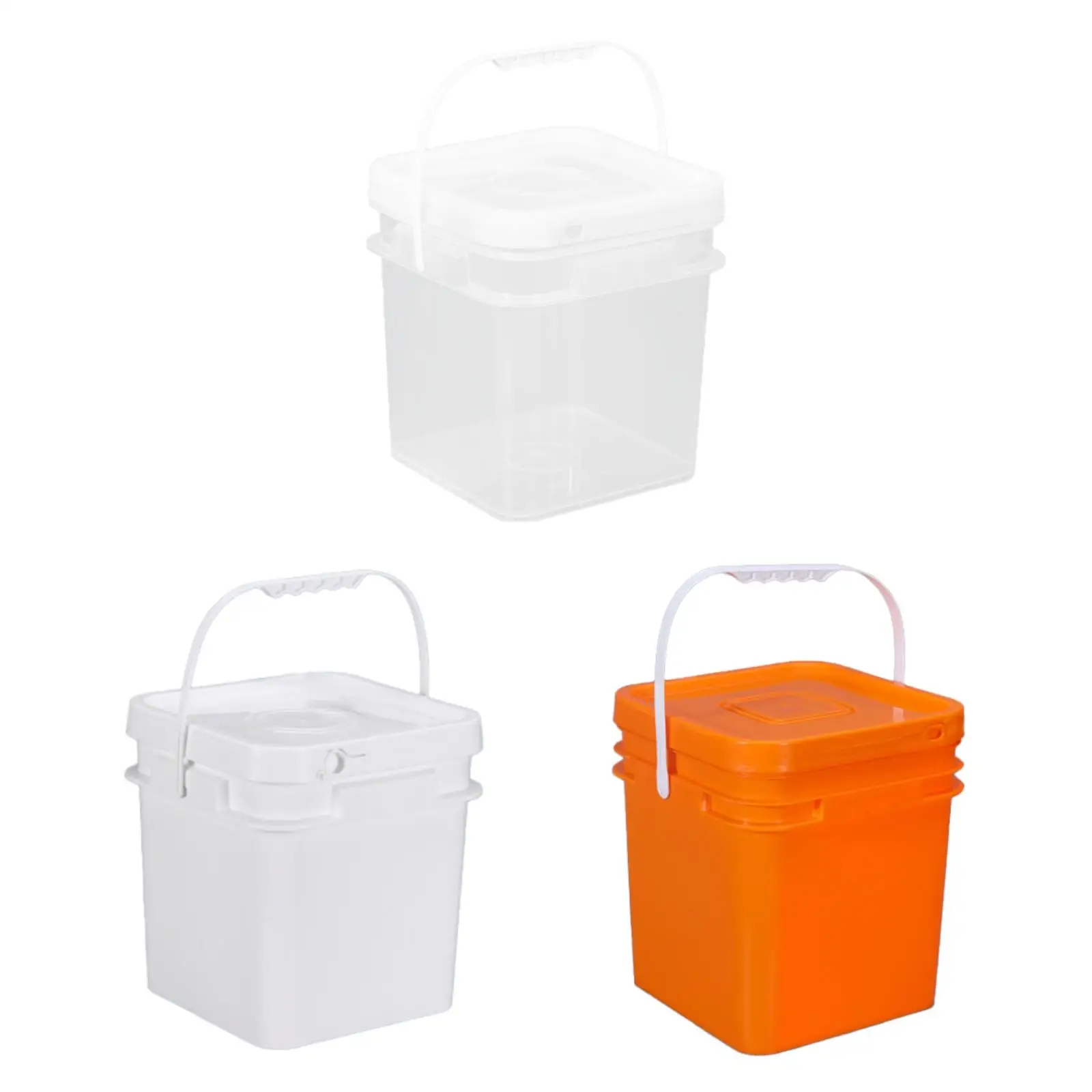 10L Square Bucket Food Storage Container Multifunctional All Purpose Pail with