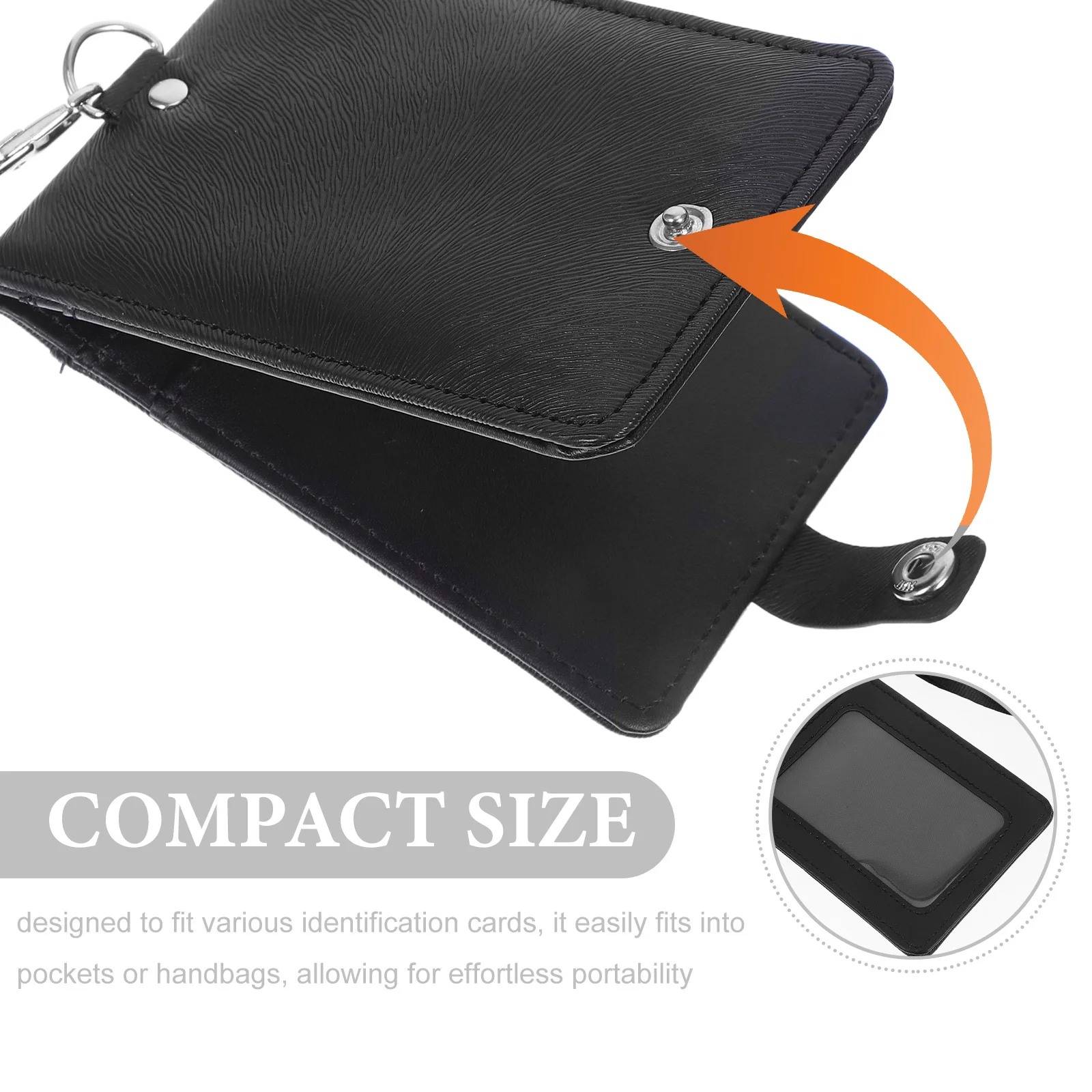 

Vertical Id Card Holder Multi-Card Slot Lanyard Badge Protector for Work School Travel Office Use