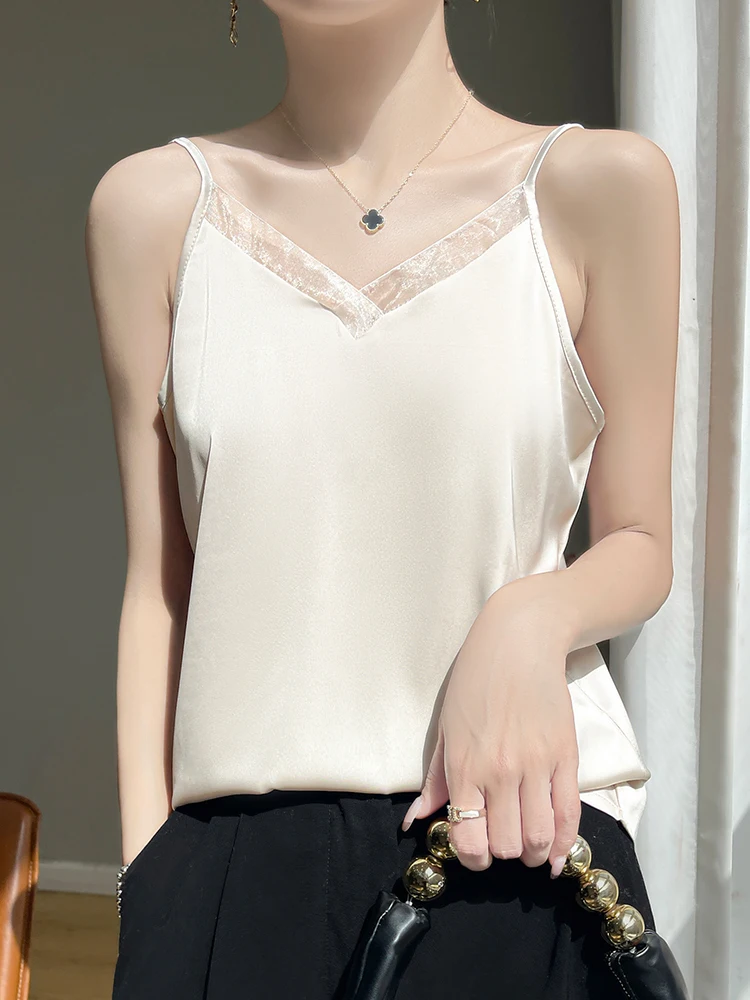 

Women's Sling Summer V-neck Collar Sling Silk Suspender Sexy Top New Undershirt Vest Fashion Comfort Cool Sling Thin Style Sling