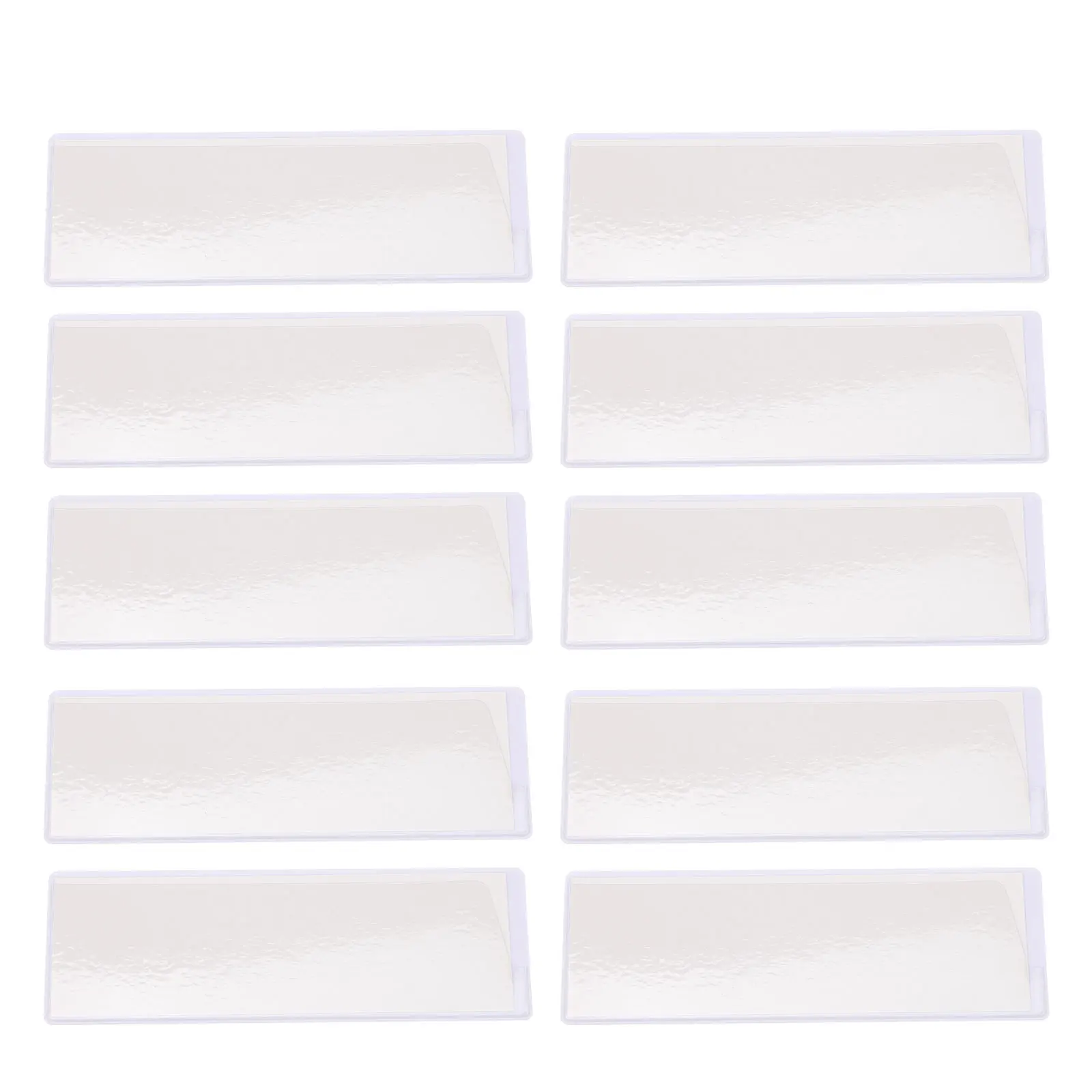 

10pcs PVC Magnetic Label Card Holders Waterproof Transparent Index Card Sleeves Desk Shelves Organize Labels Home Office