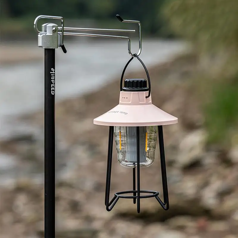 Retro Portable Camping Lantern 2000mAh Camping Lights Waterproof USB Charging Lantern 3 Lighting Modes Tent Light For Hiking