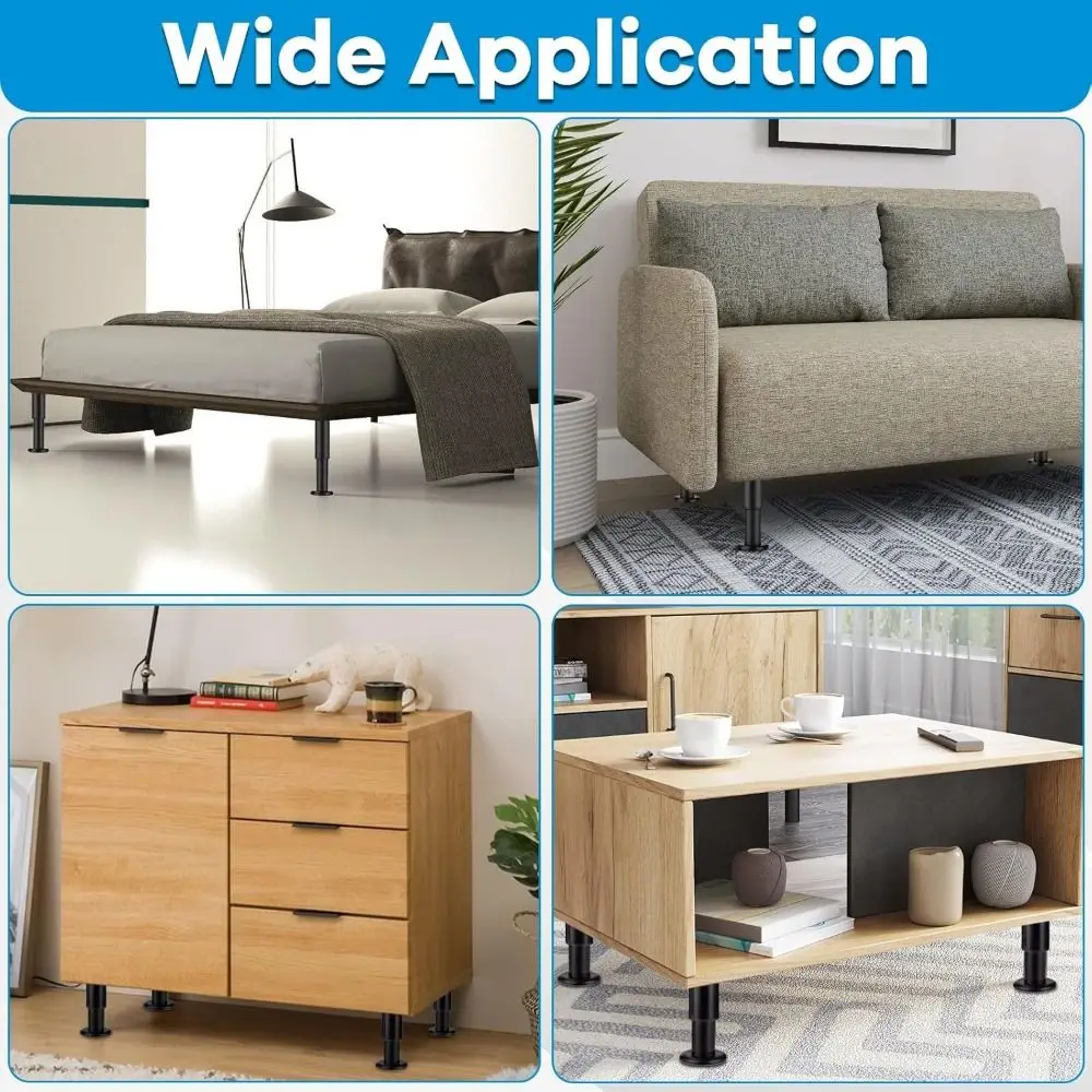 Adjustable Height Furniture Support Legs Load-Bearing Replacement Legs Telescopic Bearing Bracket Heavy-Duty DIY Accessories