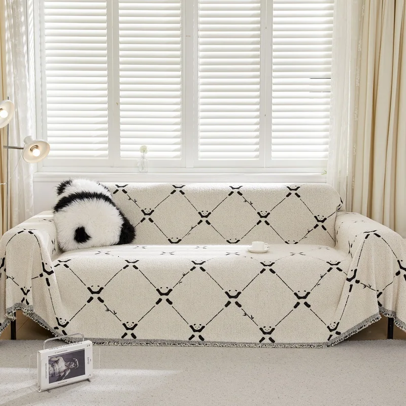 1PC-Sofa Towel Autumn and Winter Thick Retro Four Season Universal 2026 New High-end Anti Slip Sofa Towel Full Cover Cover