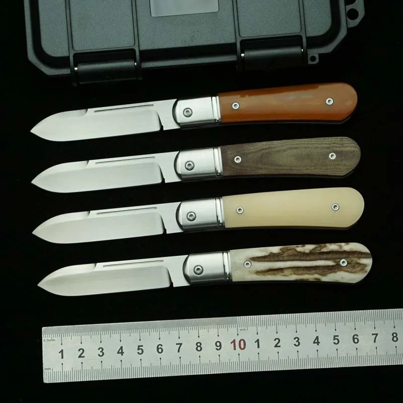 LEMIFSHE New Real M390 Blade Deer Horn Handle Outdoor Camping Hunting Kitchen Survival Pocket EDC Folding Tool Knife