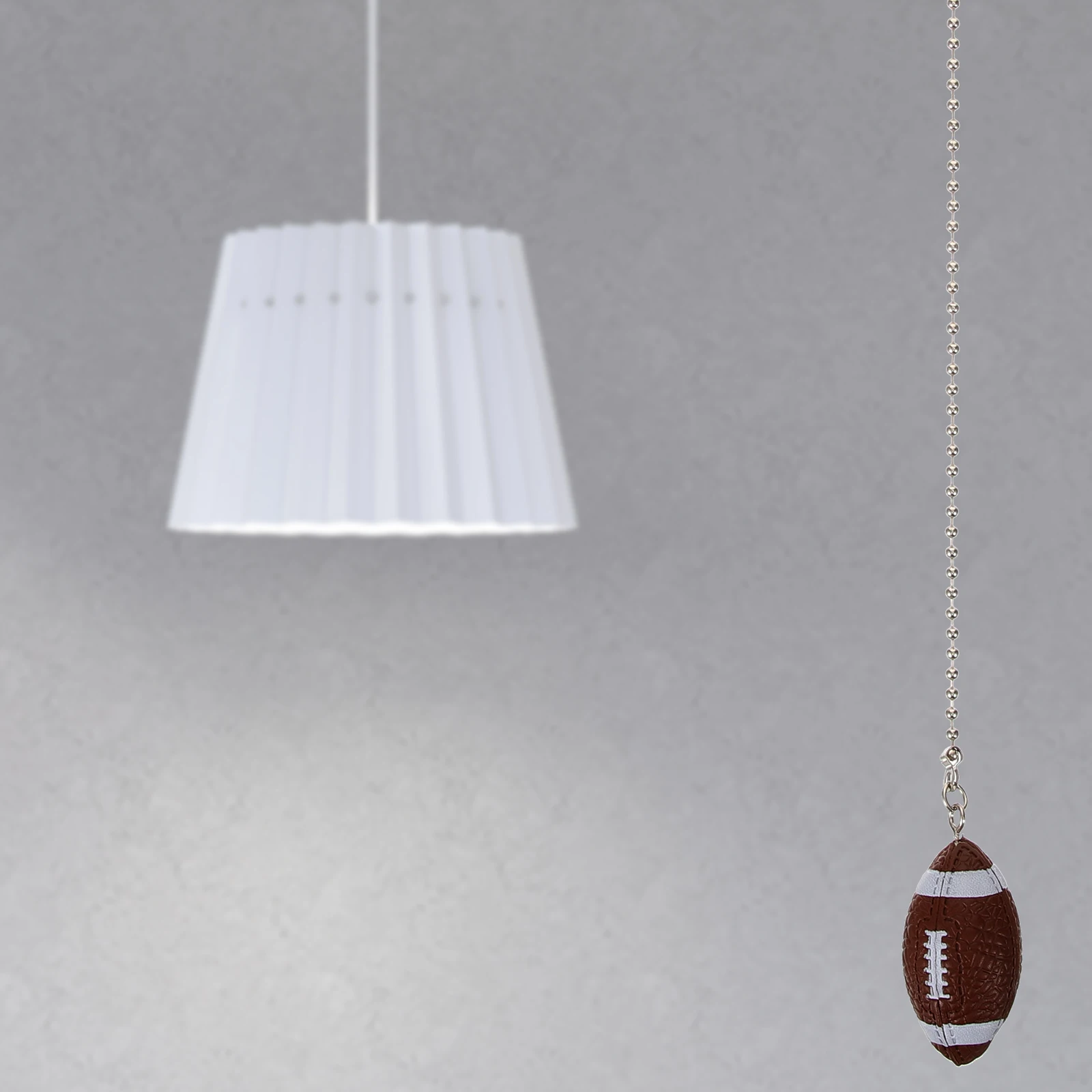 

2pcs Ceiling Fan Pull Chain Extender Baseball Rugby Bead Design Pu Metal Light Pulling Chain Replacement For Ceiling