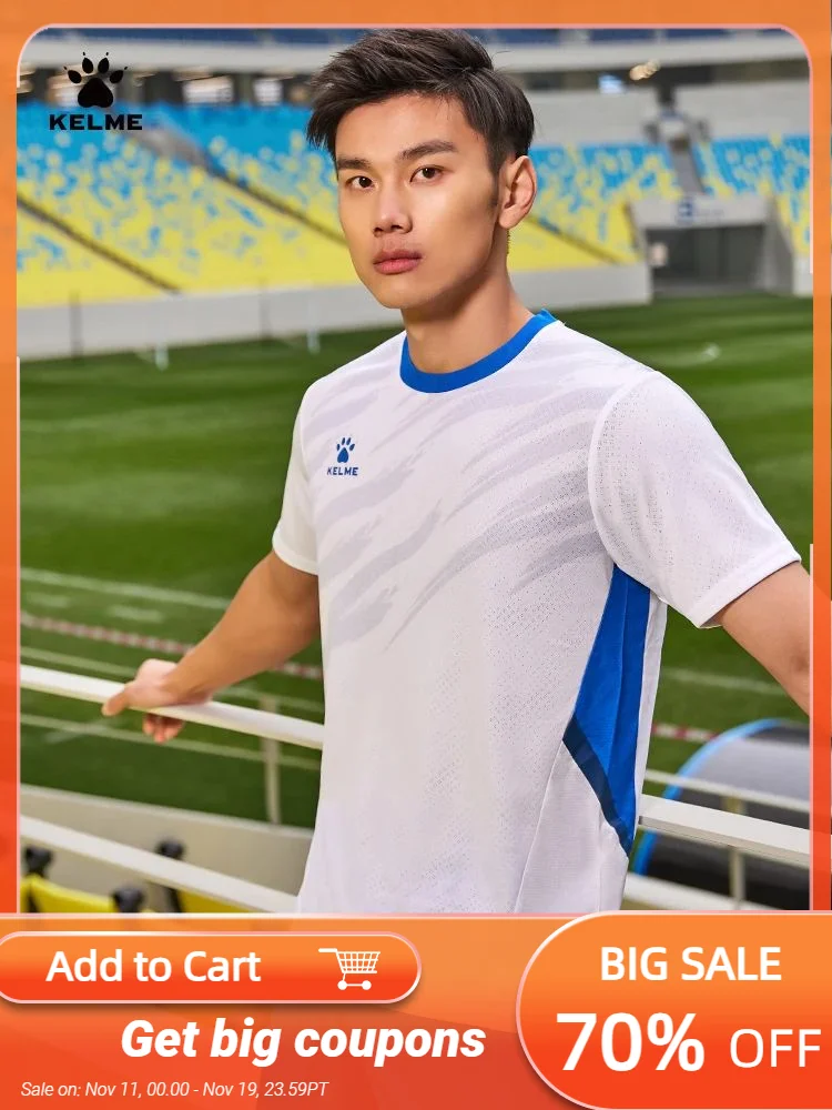 

Kelme индивидуальная футбольная форма для спорта на открытом воздухе, бега, футбольного матча с короткими рукавами, индивидуальная форма для фитнеса и тренировок