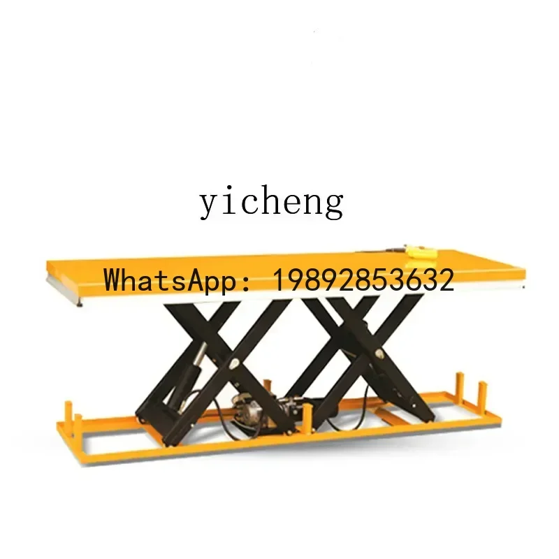 X1   electric hydraulic lift fixed scissor fork type small simple workbench freight lift truck