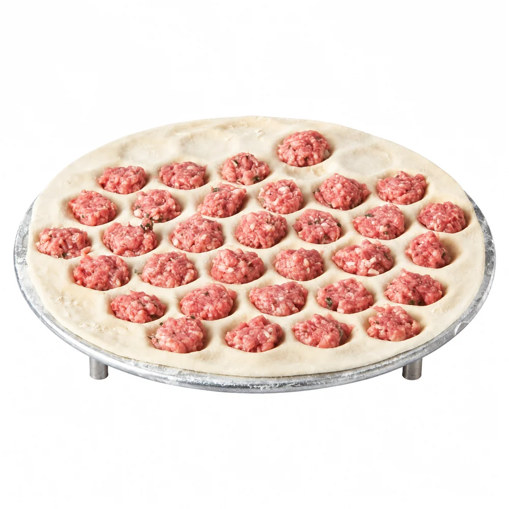 Aluminum 37-Hole Ravioli Maker Dumpling Press Mold, DIY Homemade Pasta Dumpling Wrapper Tool, Multi-use Pastry Dough Press Kitch