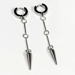 Korean Punk Earrings Women Man Fashion Hippie Jewelry Accessories Willow Nail Star Moon Pagan Pentagram Drop Swirl Earrings New