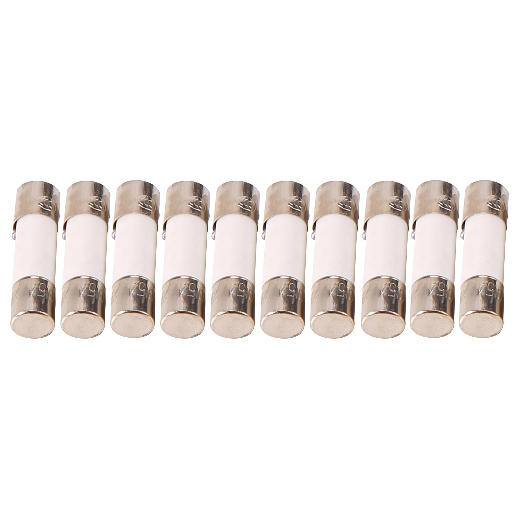 10Pcs 250V 0.5A 500mA Fast Blow Ceramic Fuses Tubes 5mm x 20mm