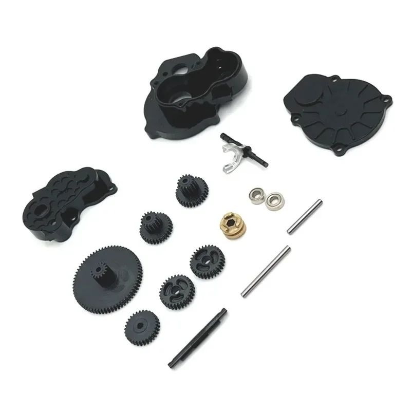 Aluminum Transmission Gear Cover+ Gear kit For FMS 1/24 FCX24 POWER WAGON 1/24 FCX18 Lemur , UNIMOG, K5 BLAZER,MAX SMASHER