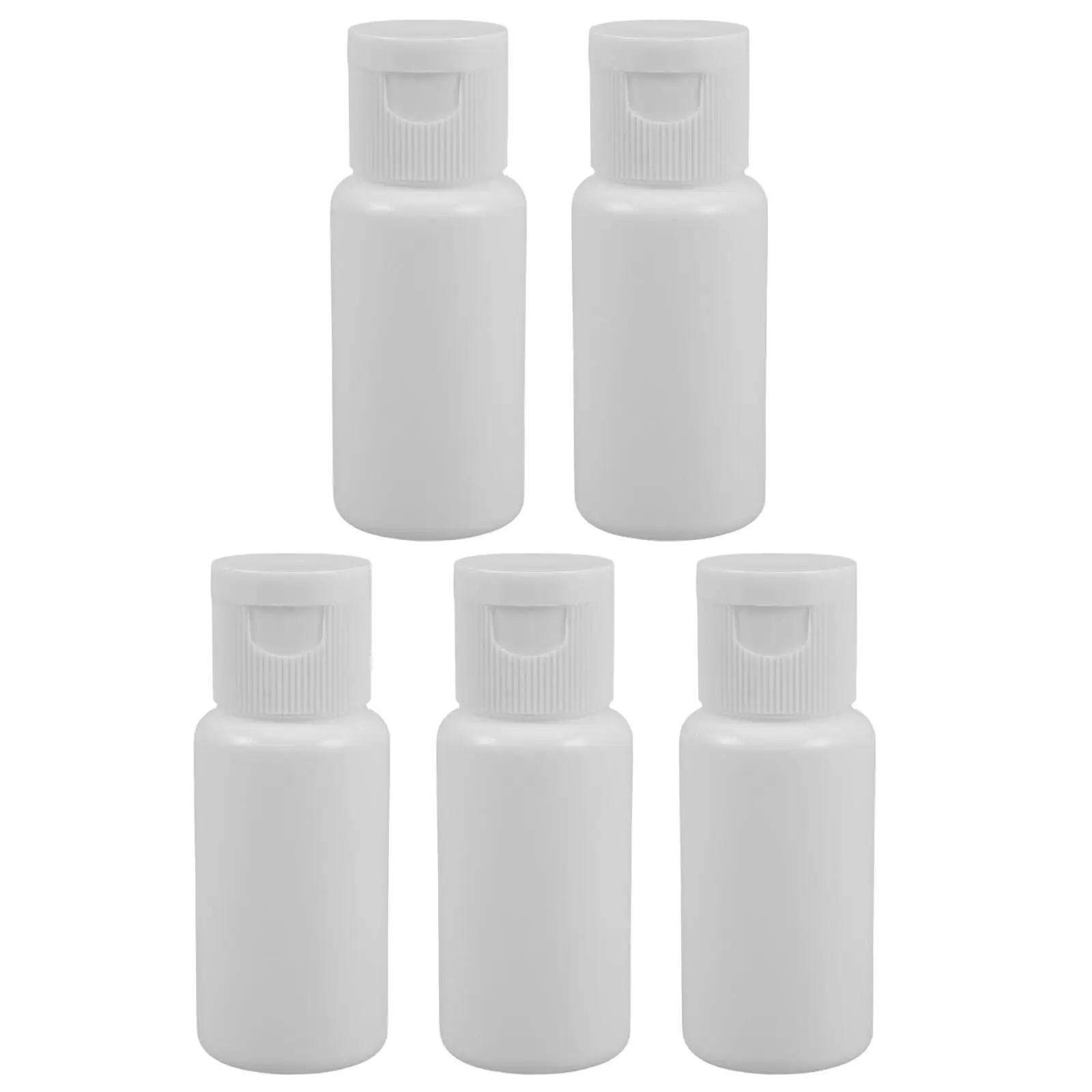 

5pcs 20ml Plastic Bottles Refillable Travel Travel Containers For Liquids Containers Durable Flip Cap Design Skincare