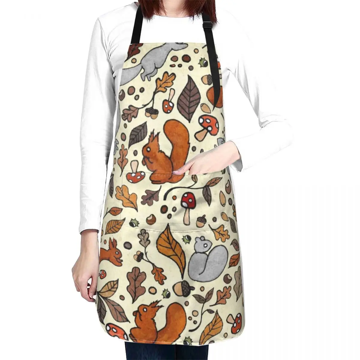 Squirrels Apron kitchen clothes For Cosmetologist Christmas gift Apron