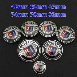 1pcs 4pcs 45mm 67mm 68mm 74mm 78mm 82mm Car Front Hood Bonnet Badge Rear Trunk Emblem Logo FitFor ALPINA Car Styling Accessories