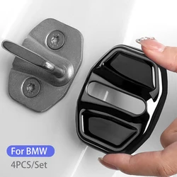 Couvercle de protection de serrure de porte de voiture, autocollant en acier inoxydable, décoration de logo, BMW Série 3 et 5, Bery X5, G30, G20, G32, 6ightF10, G01, G05, 4 pièces