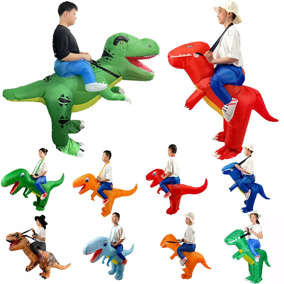 Parents and Kids Cute Dinosaur Halloween Doll Costume Celebration Funny Makeup PropsInflatable Costume Performance Outfits