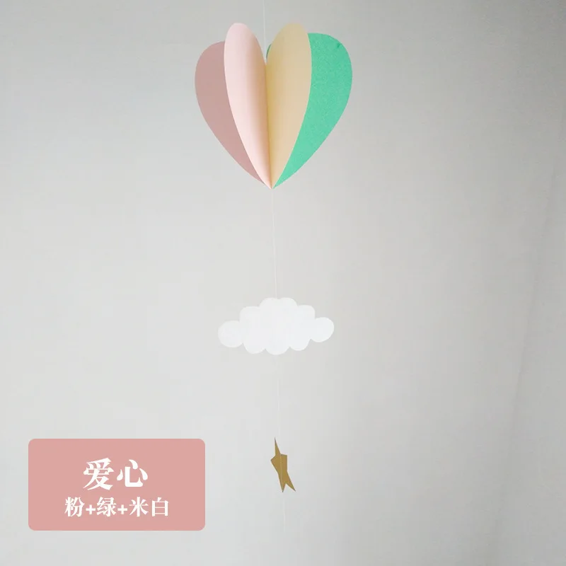 

5Pcs Heart Cloud 3D Hanging Paper Decoration Valentines Wedding Birthday Party Supplies Ceiling Hanging Hearts Ornament