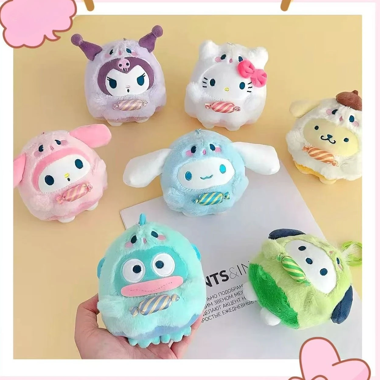 

Новая милая серия конфет с призраком на Хэллоуин Miniso, плюшевый брелок Melody Kuromi, подарок для девочки, подвесное украшение