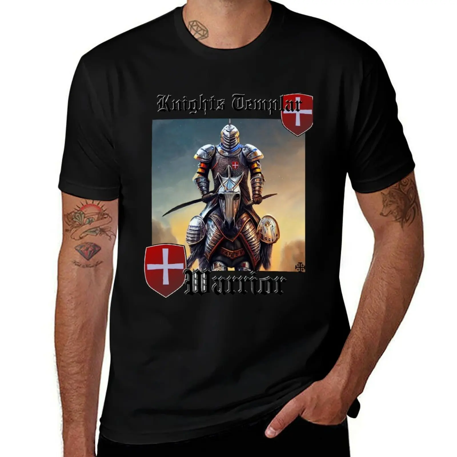 

Templarcrusades Christian the Temple of Solomon Crusader Knights T-Shirt plain men t shirt
