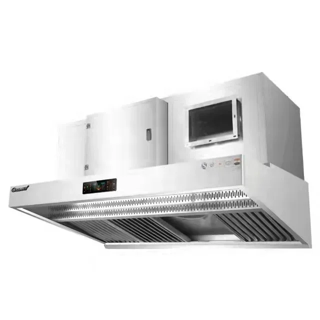 KELV Restaurant Kitchen Integrated Exhaust Hood Range 2.0M Chimney with Electrostatic Filter To Eliminate Smoke and Smell