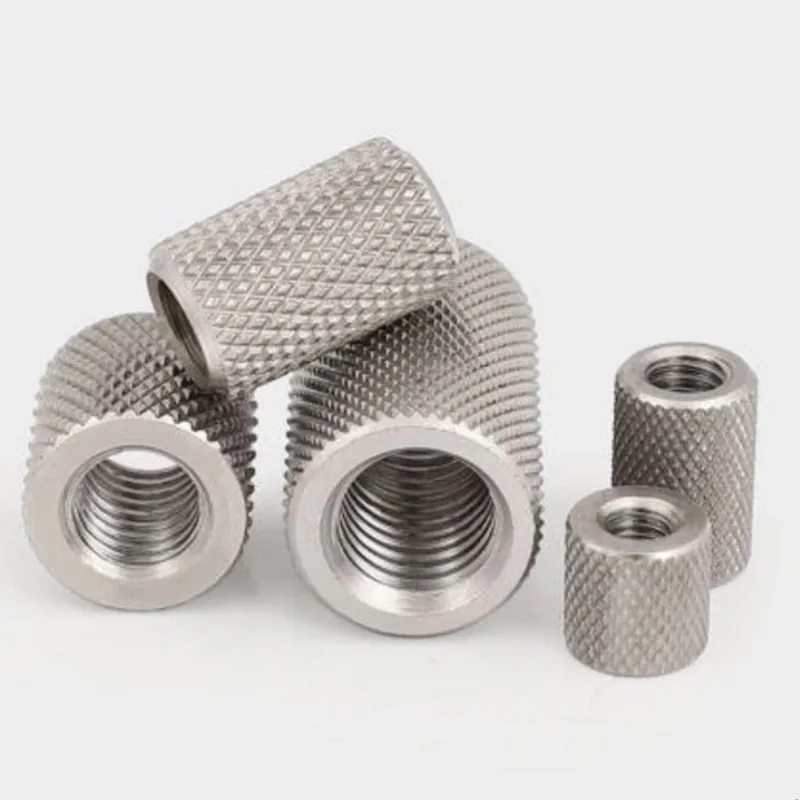 

2-5pcs/lot Knurled round coupling nut M3 M4 M5 M6 M8 M10 M12 M14 M16 stainless steel Long extend knurled hand tighten nut