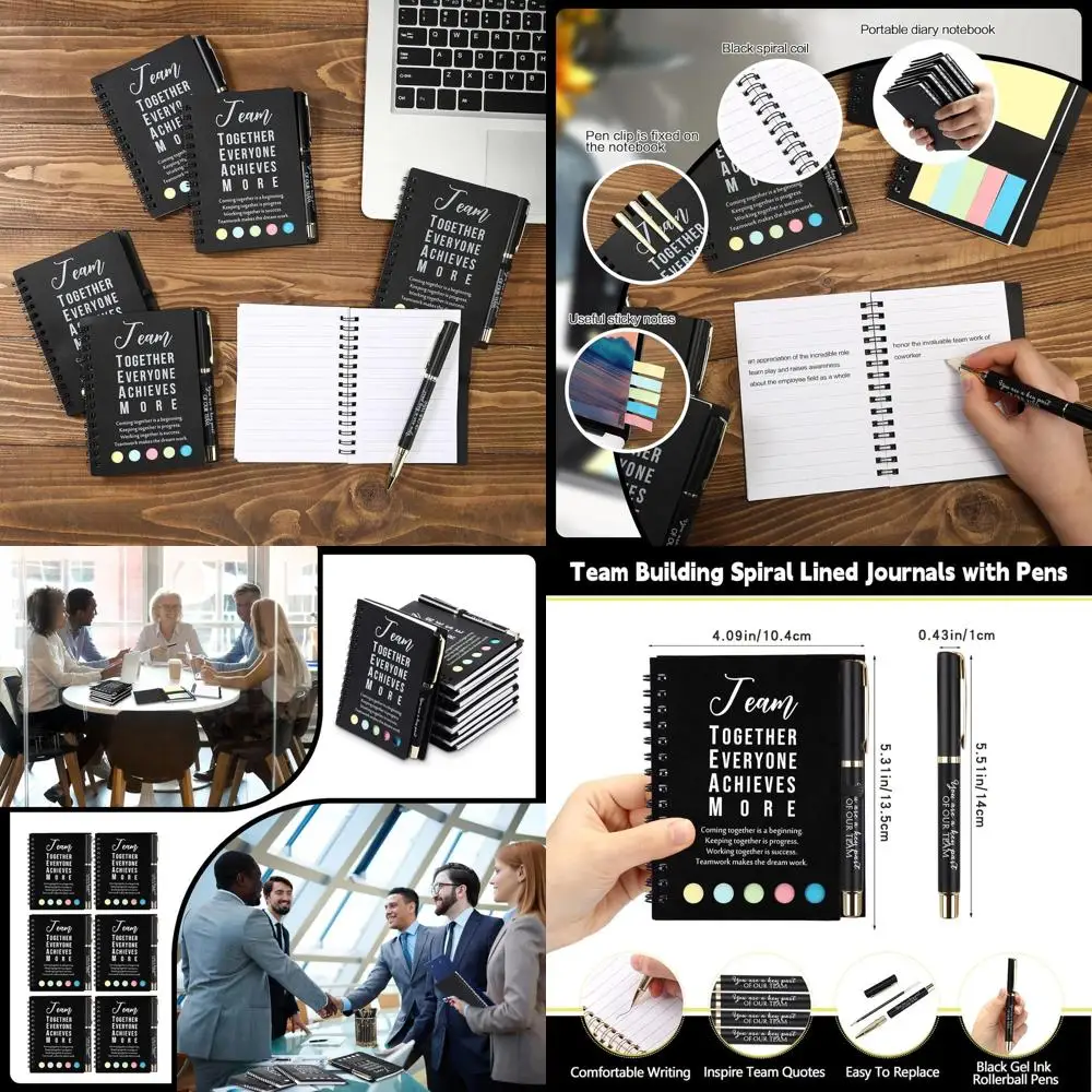 

Bulk Inspirational Notebooks & Pens: 50 Sets for Team Christmas Appreciation for Coworkers, Nurses, and Staff