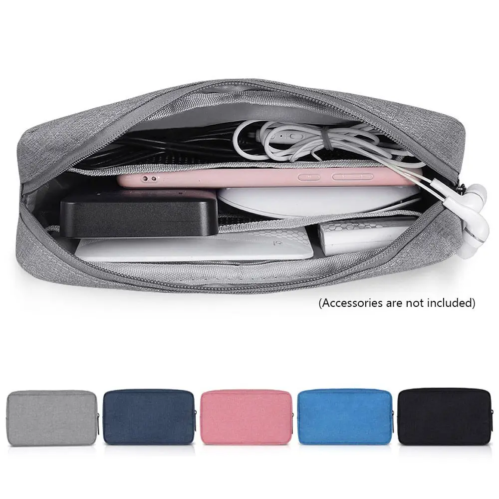 Large Capacity USB Cable Earphone HDD Makeup Cover Gadget Devices Pouch Storage Bag Digital Accessories