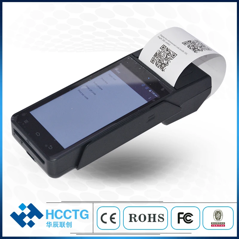 Terminal POS inteligente HCC-Z90 Versión 4G, Android 7,1, 5 pulgadas, LCD, con impresora de 58mm