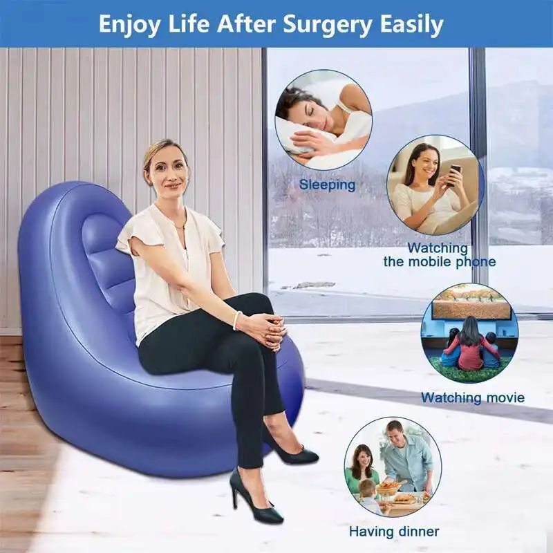 

BBL Post Surgery Butt Lift Inflatable Sofa With Hole Ottoman For Recovery Post Surgery Home Outdoor Chair Sitting Sleeping
