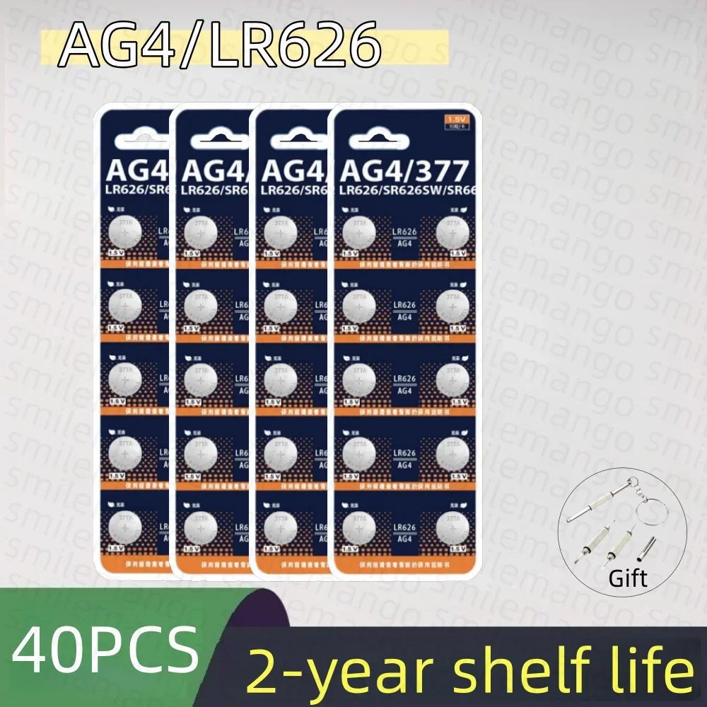 Button Cell Battery SR626SW AG4 LR626 377A V377 1.5V Alkaline Coin Cell for Watch Toy Mini Flashlight Replacement