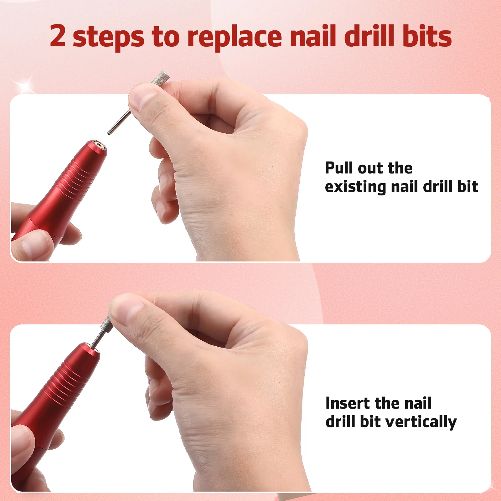 مجموعة واحدة من أدوات مثقاب الأظافر الكهربائية الاحترافية، أدوات مانيكير محمولة أنيقة ومريحة تدوم طويلاً للنساء #2