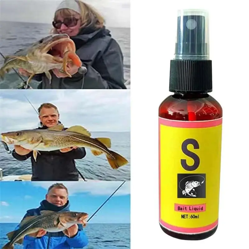 Fishing Baits Attractants Spray 60ml Lures Liquid Attractant Natural Scent Drag For Sea River Freshwater Fish Effective Bait