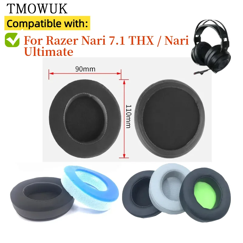 

Cooling-Gel Replacement Earpads for Razer Nari 7.1 THX / Nari Ultimate Gaming Headphones