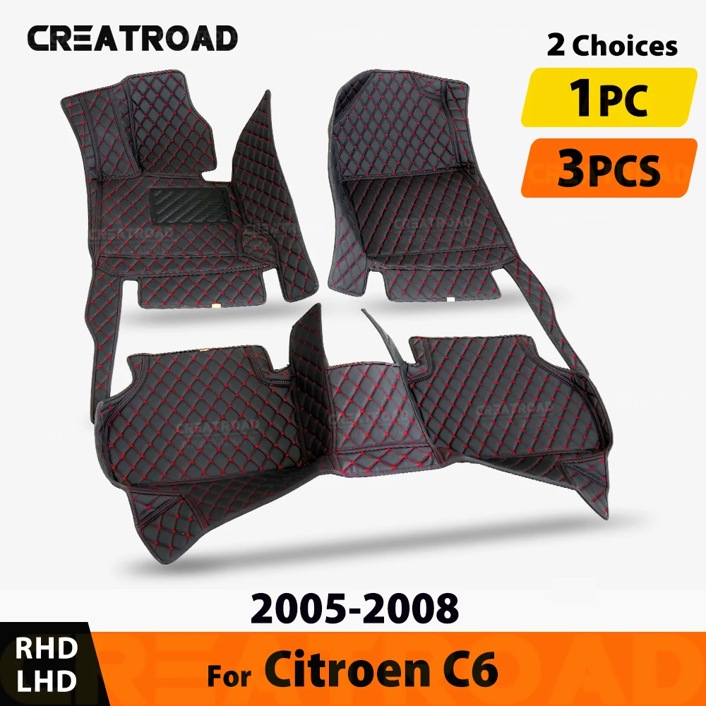 

Автомобильные коврики для Citroen C6 2005 2006 2007 2008, изготовленные на заказ автомобильные подушечки для ног, автомобильный ковер, аксессуары для интерьера