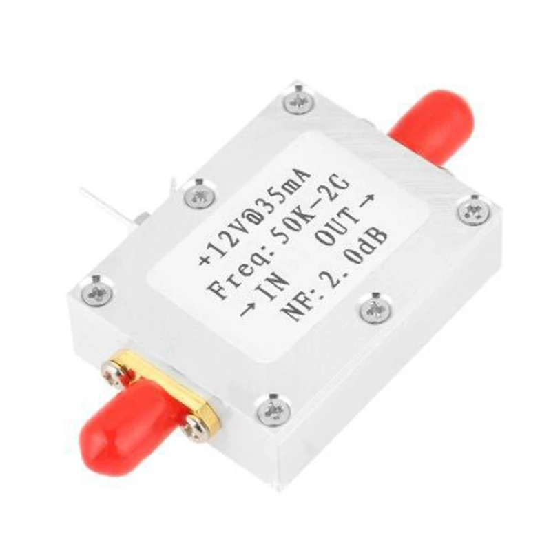 RF Amplifier Signal Receiver 50K-2GHZ Low Noise Amplifier RF Amplifier Broadband Low Noise Amplifier LNA Gain