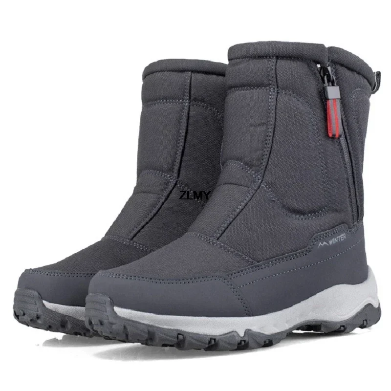 

Waterproof Men Women Snow Boots High Top Winter Ankle Boots Platform Warm Plush Men's Cutton Shoes Outdoor Non-slip Snowboots