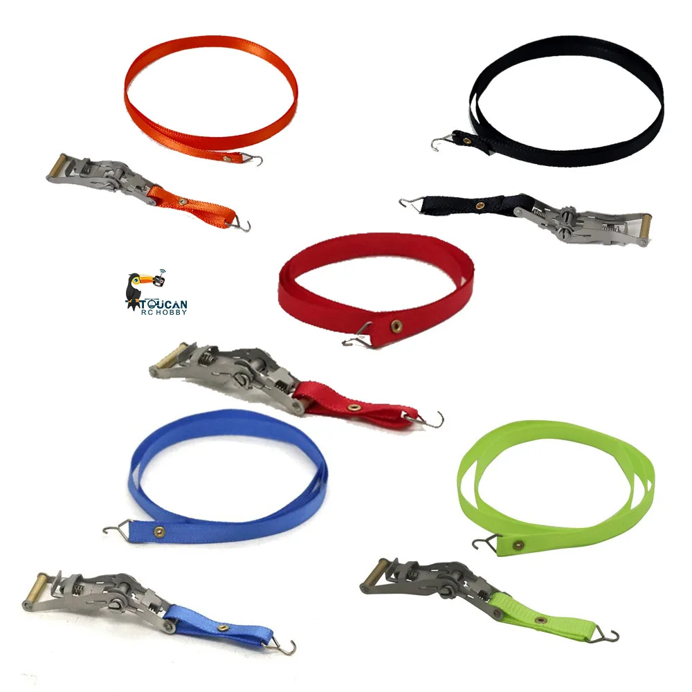 

JDM Bundling Belt for 1/14 Remote Control Car RC Truck Trailer Excavator Model Rescue Rope Wrecker Car Tractor Iron Buckle