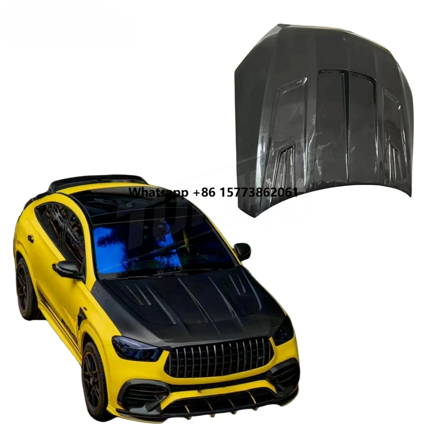 Car Engine Hood Bonnet LD Style Carbon Fiber for GLE W167 2020+ Upgrade