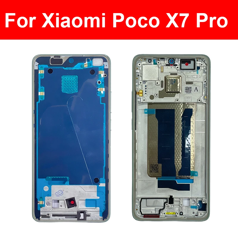 

Корпус средней рамки ЖК-дисплея для Xiaomi Poco X7 Pro, крышка держателя средней рамки с громкостью, запасные части для ключей питания