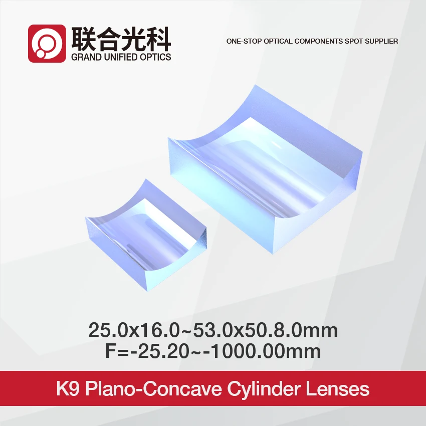 

Concave Cylindrical Lenses K9 Optical Glass Plano Concave Cylinder Lens