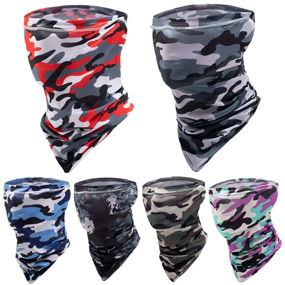 Ice Silk Quick Drying Full Face Mask Sun Protection Neck Gaiter Bike Cycling Balaclava Breathable Outdoor Sport Windproof Scarf