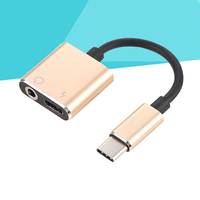2-In-1 Type-C To 3.5Mm Audio Adapter Headphone Jack Converter Charging Calling Splitter Usb C Earphone Compatible With Huawei