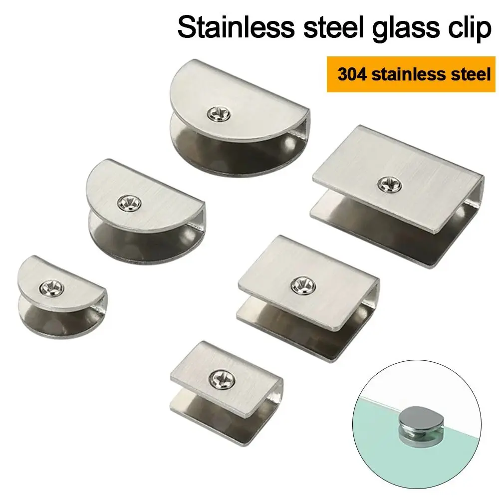 قطع غيار دعامات أرفف زجاجية من الفولاذ المقاوم للصدأ قابلة للتعديل من الزجاج الفضي تدعم أرفف زجاجية خشبية شديدة التحمل #4