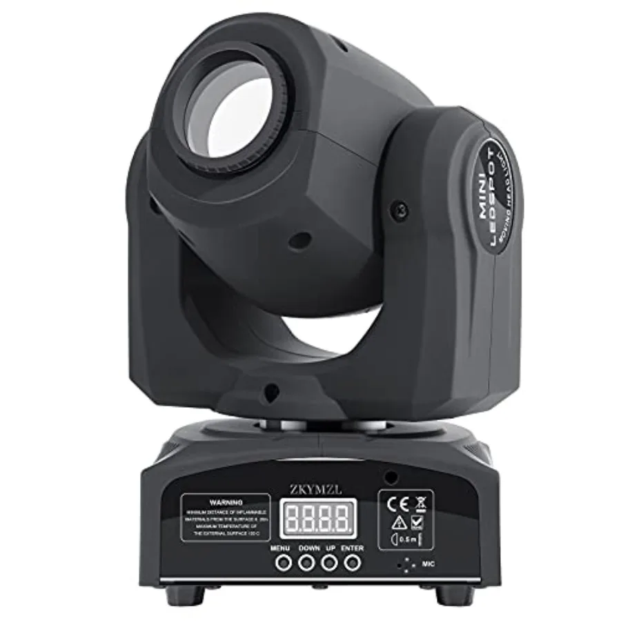 

60W LED Moving Head DJ Lights - Professional Stage Lighting with 8 GOBOs and 8 Vivid Colors, Sound Activated, DMX512 Control -