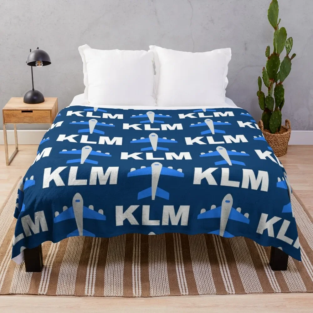 KLM Royal Dutch Airlines Throw Blanket Soft heavy to sleep Blankets