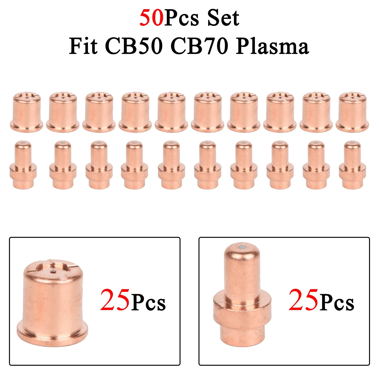 

50Pcs CB50 CB70 plasma cutting torch accessories nozzle electrode PD0088 PR0016